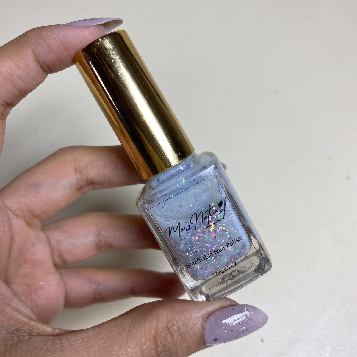 White Glitter Top - Breathable Nail Polish
