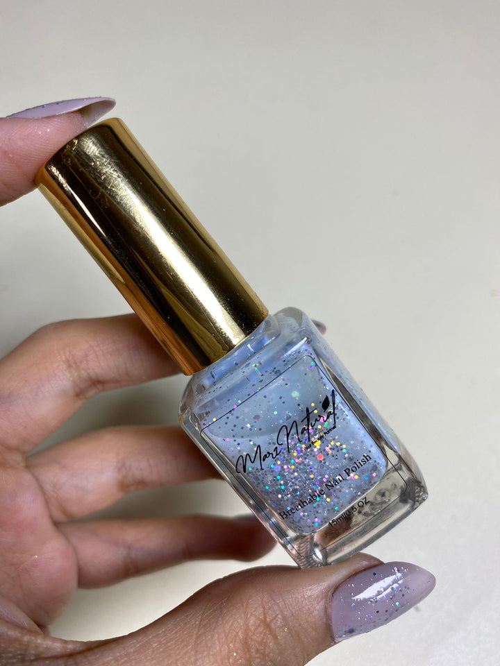 White Glitter Top - Breathable Nail Polish