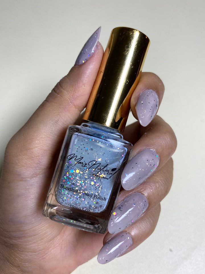 White Glitter Top - Breathable Nail Polish
