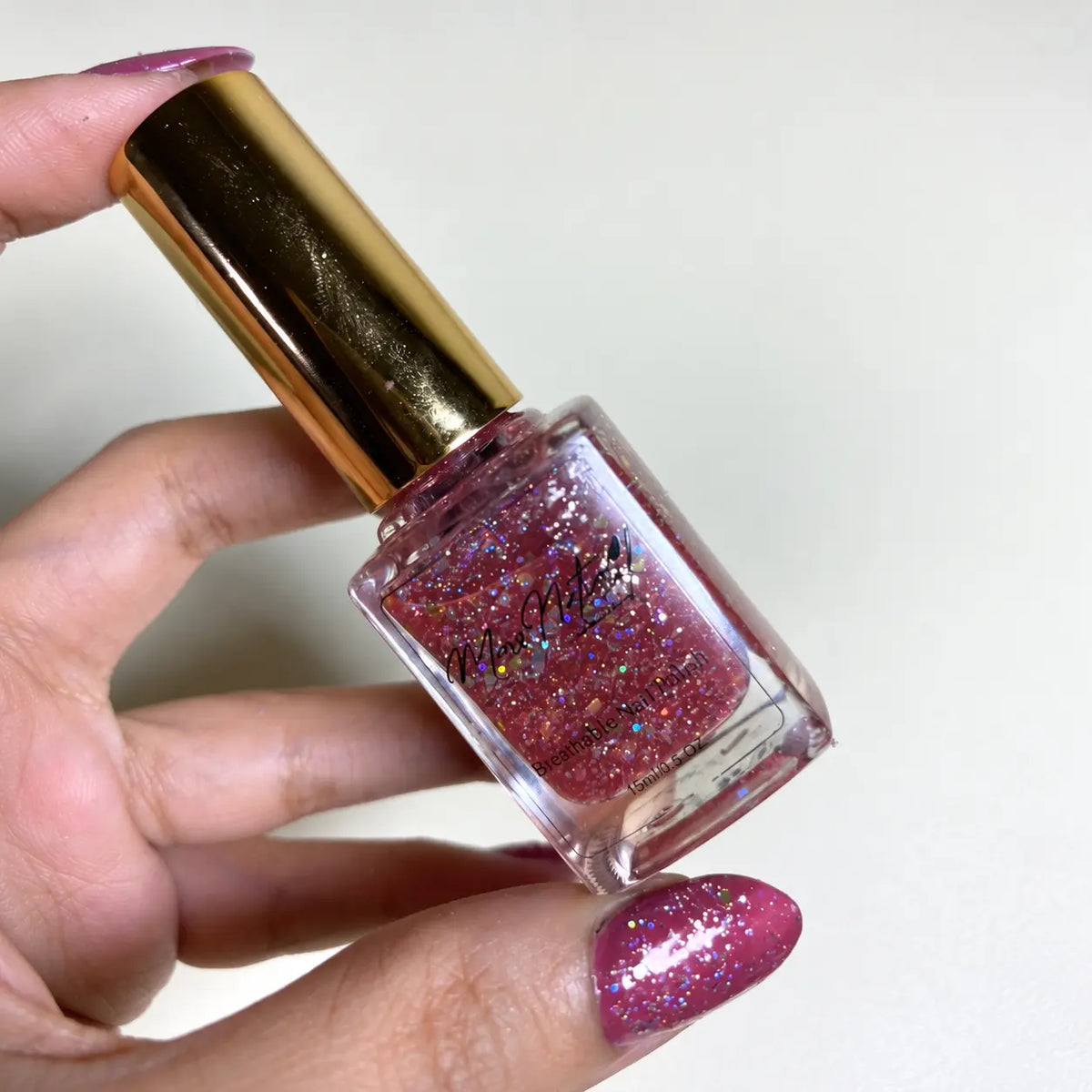 Pink Glitter - Breathable Nail Polish