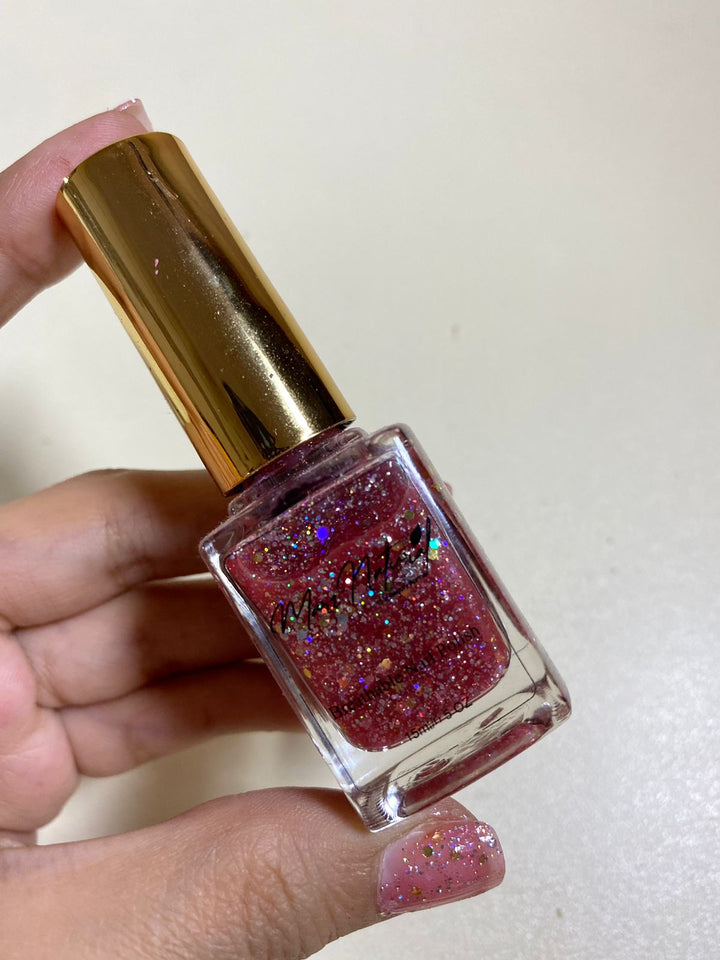 Pink Glitter - Breathable Nail Polish