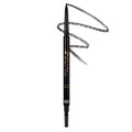 A slim, black eyebrow pencil with a spoolie brush on one end and a precision tip on the other, against a white background.