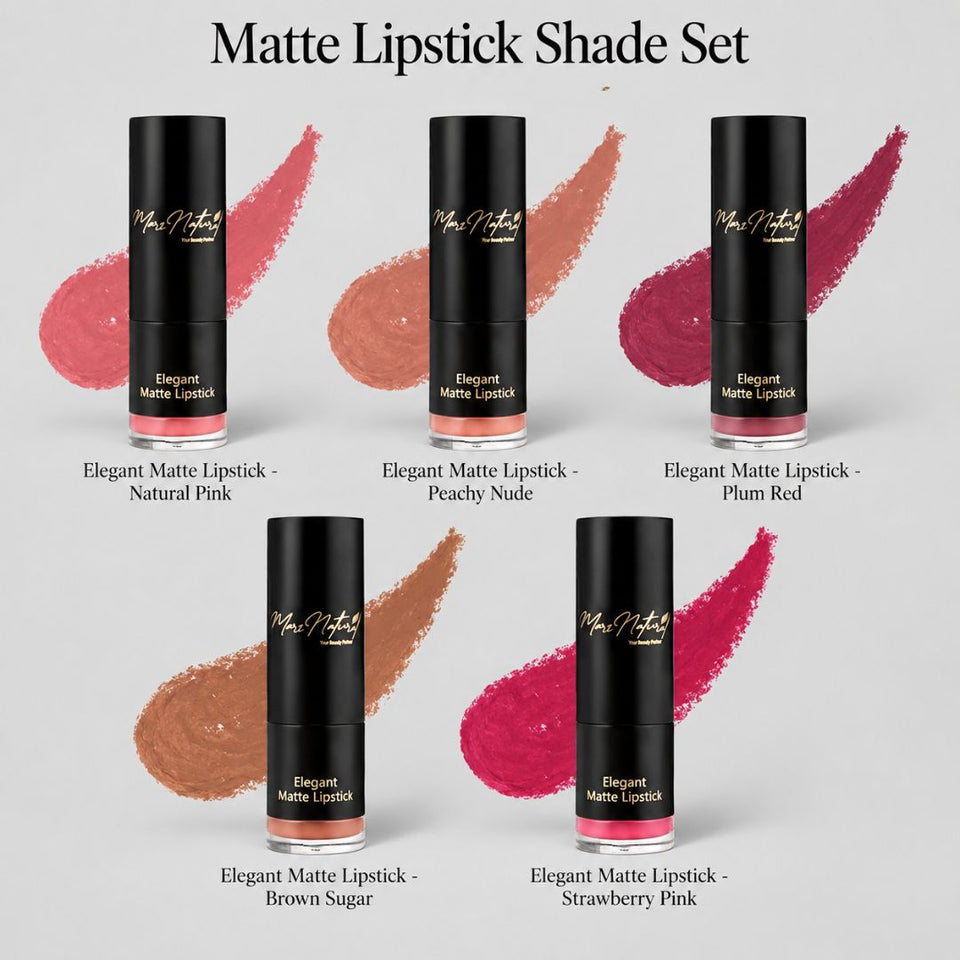 Matte Lipstick Shade Set (5 Shades)